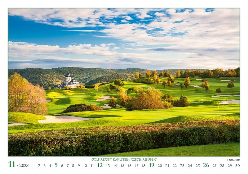 Kalendarz ścienny wieloplanszowy Golf 2023 - listopad 2023