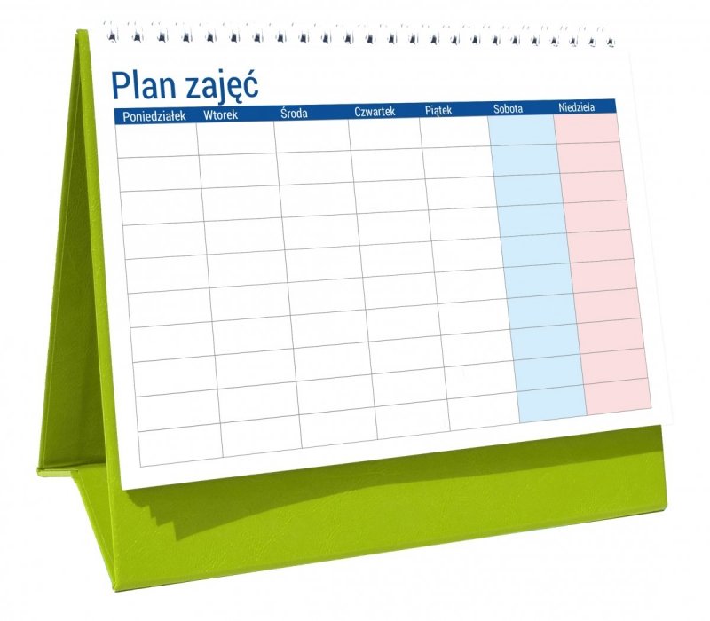 Kalendarz biurkowy PLANO plan zajęć dla uczniów i nauczycieli 
