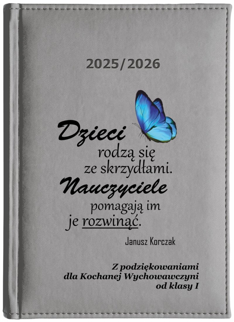 kalendarz książkowy na rok szkolny 2025/2026 z dedykacją dla nauczyciela