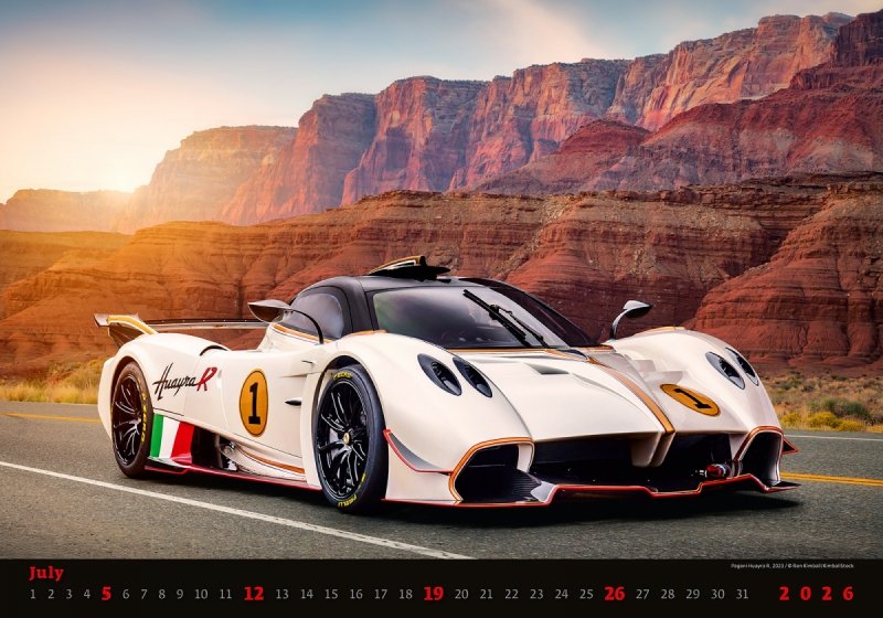 H22 Kalendarz ścienny wieloplanszowy Cars 2026 Z NADRUKIEM