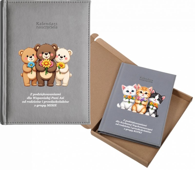 kalendarz dla nauczyciela na rok 2026/2027 z pudełkiem w komplecie