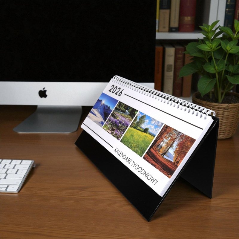 Kalendarz biurkowy tygodniowy BUSINESS LINE 2026 ciemnozielony