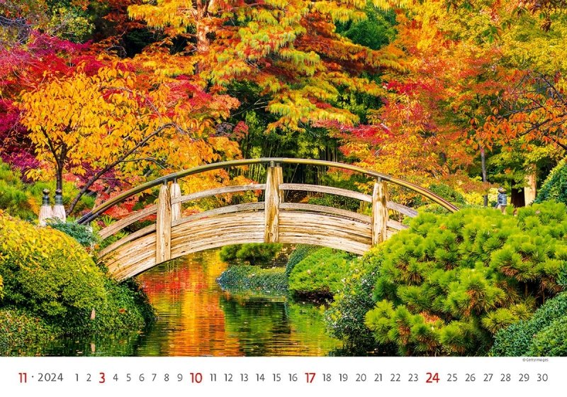 Kalendarz ścienny wieloplanszowy Gardens 2024 - listopad 2024