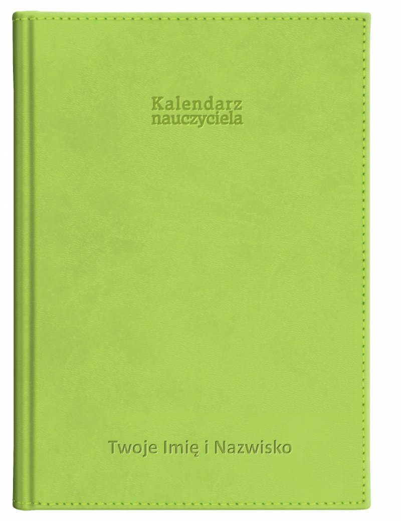 kalendarz książkowy A5 dla nauczyciela z imieniem i nazwiskiem
