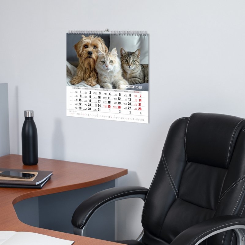 Kalendarz ścienny wieloplanszowy 33x33 cm PRZYJACIELE 2026