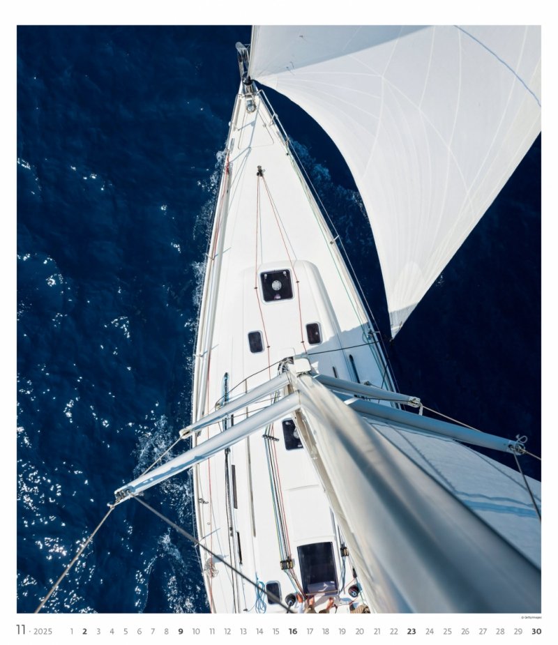 Kalendarz ścienny wieloplanszowy Sailing 2025 - exclusive edition - listopad 2025