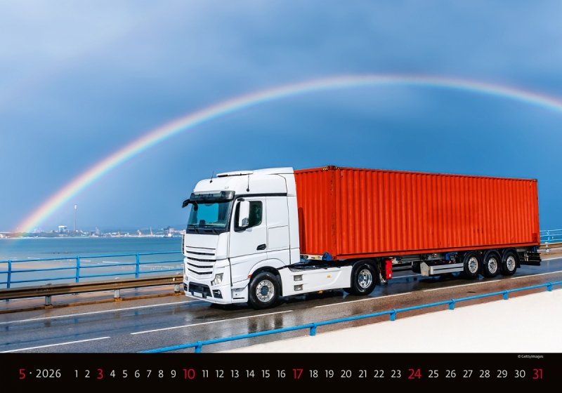 H24 Kalendarz ścienny wieloplanszowy Trucks 2026