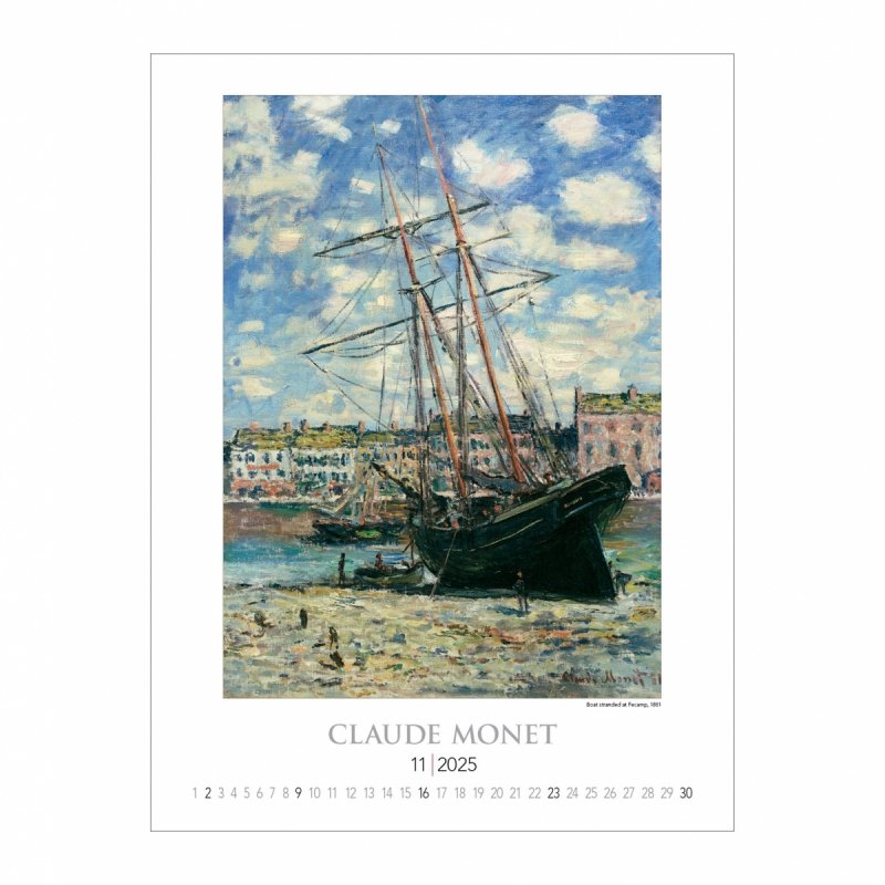 Kalendarz ścienny wieloplanszowy Claude Monet 2025 - listopad 2025