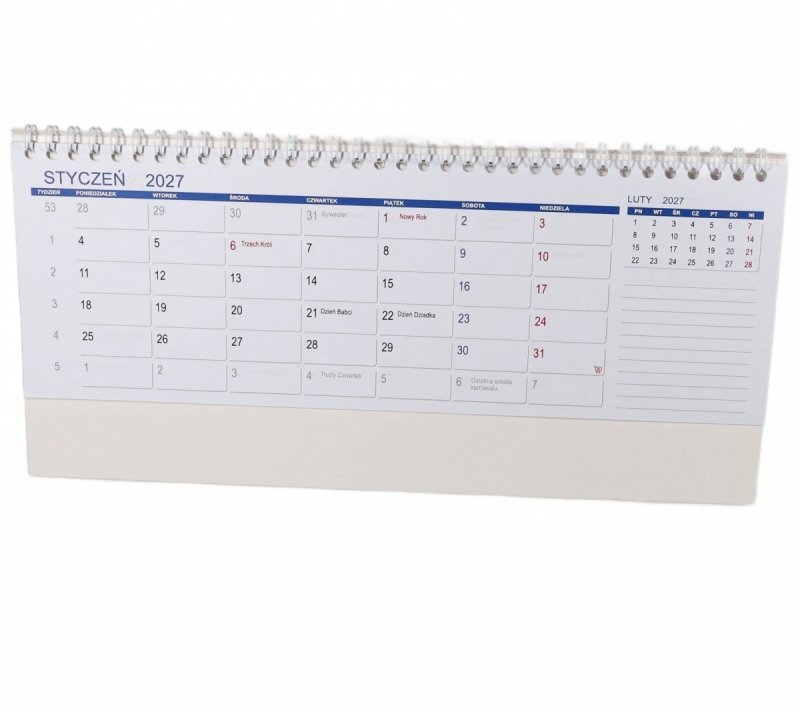 kalendarz biurkowy szkolny od czerwca 2026 do czerwca 2027 dla uczniów i nauczycieli