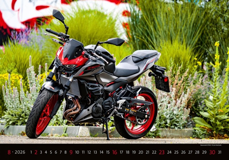 H23 Kalendarz ścienny wieloplanszowy Motorbikes 2026 Z NADRUKIEM