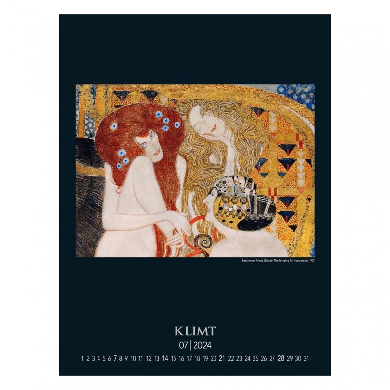 Kalendarz ścienny Gustav Klimt 2024 - lipiec 2024
