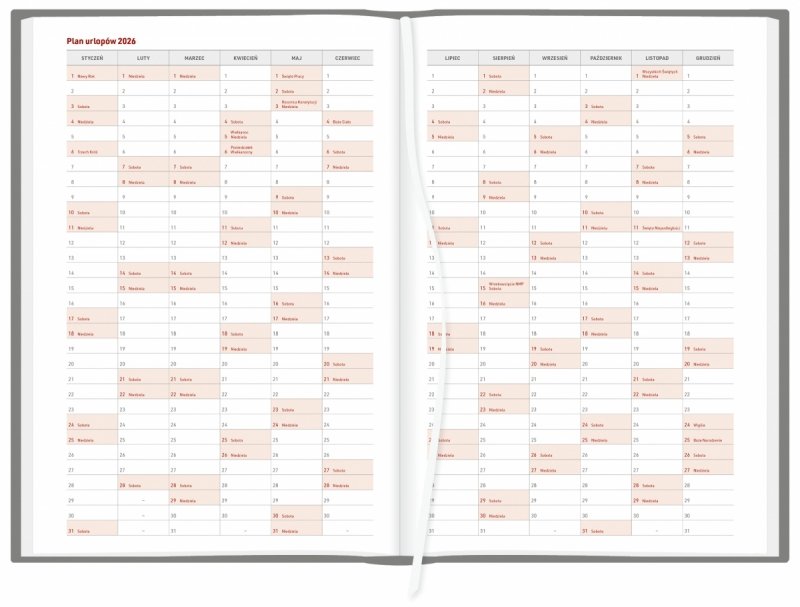 plan urlopów na rok 2026