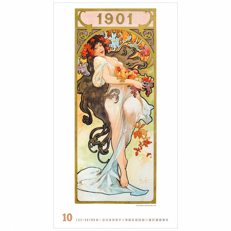 C06 Kalendarz ścienny wieloplanszowy Alfons Mucha 2026