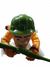 Żołnierz czołgający się figurka pomarańczowy