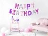 Balon kolorowy foliowy dekoracja urodzinowa Happy Birthday tęczowa 340cm x 35cm
