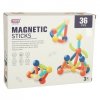 Klocki magnetyczne magnetic sticks dla małych dzieci duże patyczki 36 elementów w pudełku