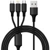 Kabel USB 3w1 MICRO USB  LIGHTNING  TYP-C