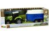 Traktor z Przyczepka Dla Konia Dźwięk Zielono-niebieski Farma