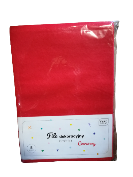 FILC-DEKORACYJNY-A4-CZERWONY-8SZT