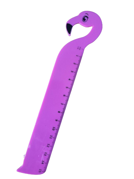 LINIJKA FLAMING 15CM RÓŻOWA