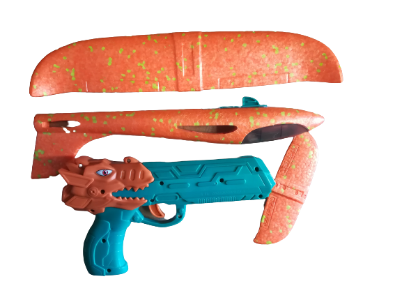Pistolet-wyrzutnia-samolotów-styropianowych-pomarańczowy