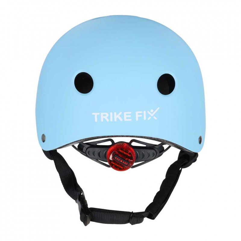 Kask rowerowy dla dziecka  dziecięcy regulowany LED M 55-58cm niebieski