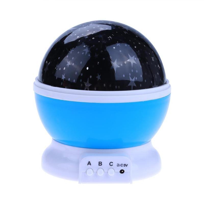 Lampka-nocna-projektor-gwiazd-2w1-USB-niebieska