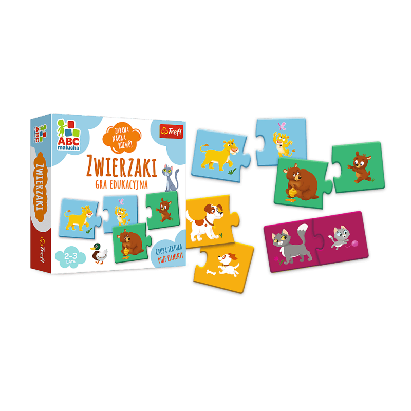 Gra Edukacyjna Zwierzaki z Serii ABC Malucha puzzle