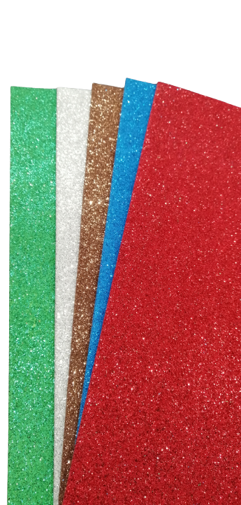  Arkusze piankowe brokatowe pianka z brokatem A4 5 kolorów