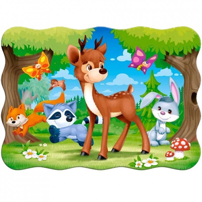 Puzzle układanka 30 elementów A Deer and Friends - Leśne zwierzątka 4+