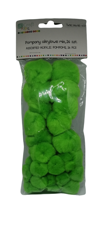 POMPON- AKRYLOWE-MIX-24-SZT-zielone