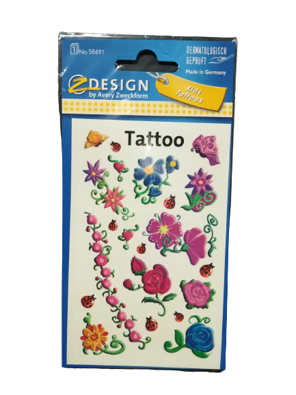 Tatuaże-dla-dzieci-kwiaty 