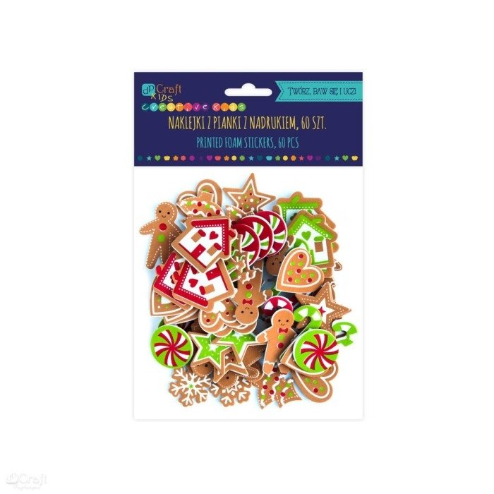 NAKLEJKI Z PIANKI Z NADRUKIEM - PIERNICZKI I CUKIE