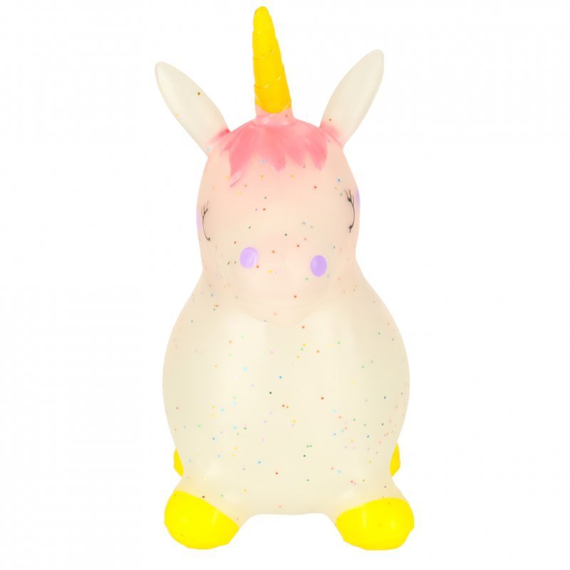 Skoczek dla dzieci do skakania z pompką gumowy jednorożec