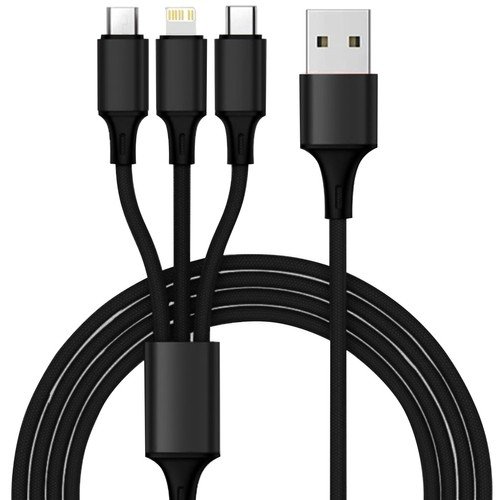 Kabel USB 3w1 MICRO USB  LIGHTNING  TYP-C