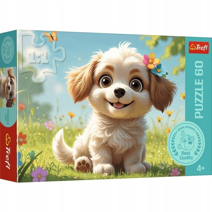 PUZZLE 60  szczeniaczek piesek