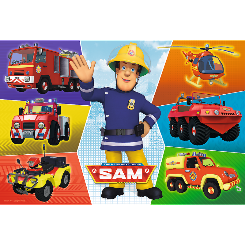 Puzzle - 100 - Pojazdy Strażaka Sama - Prism A and D Fireman Sam 16354