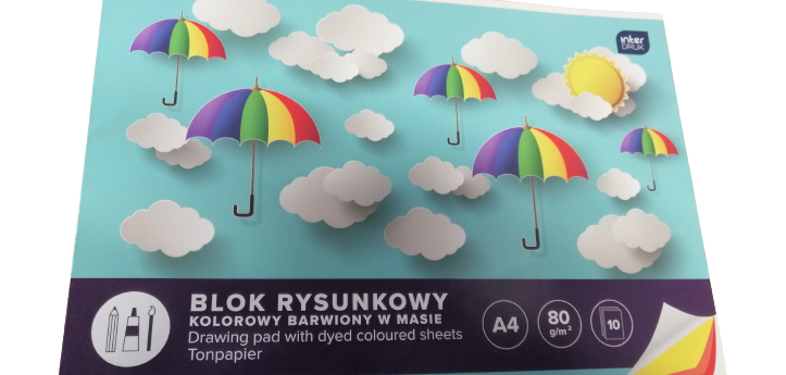 BLOK RYSUNKOWY kolorowy A4 10K