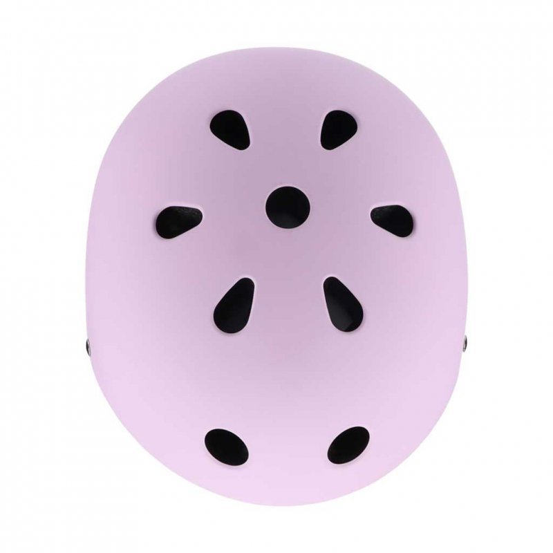 Kask rowerowy dla dziecka dziecięcy regulowany LED M 55-58cm fioletowy