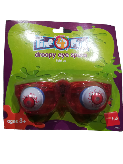 Okulary z oczami plastikowe strój przebranie kostium czerwone