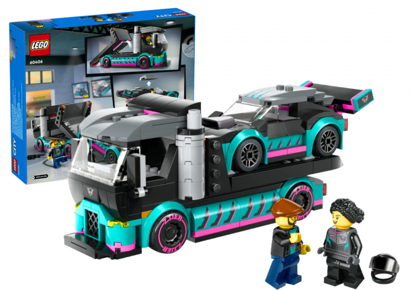Klocki LEGO CITY Samochód Wyścigowy I Laweta 328 Elementów 