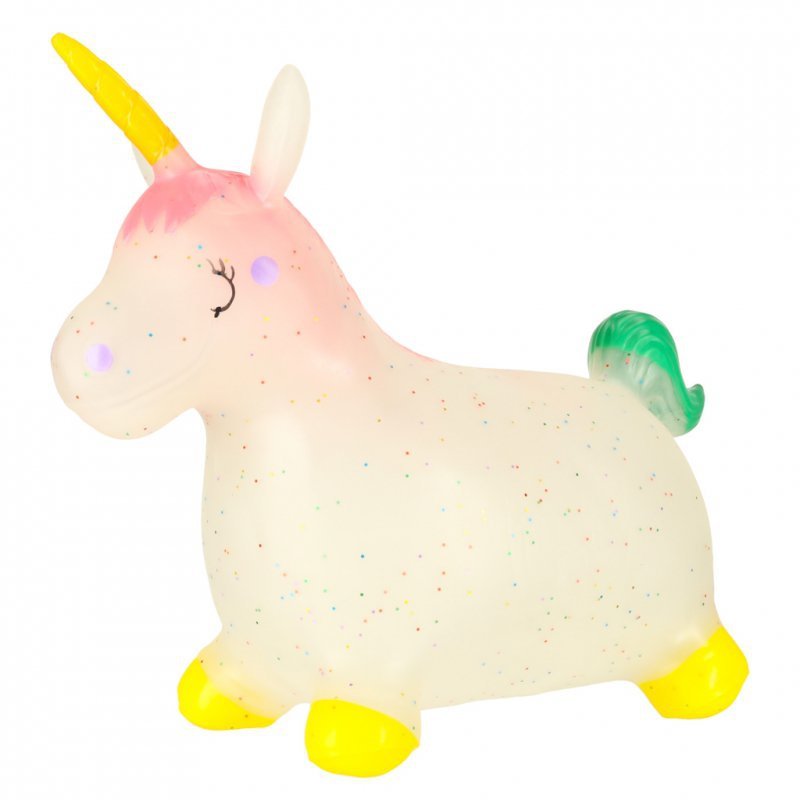 Skoczek dla dzieci do skakania z pompką gumowy jednorożec