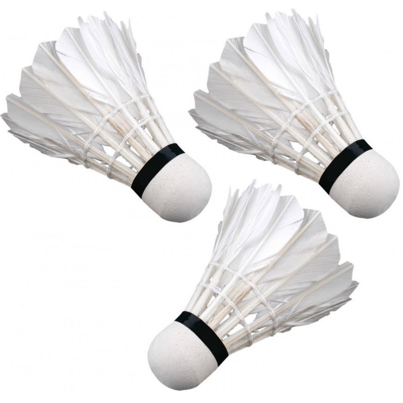 Lotka badminton z piór 3 szt biała