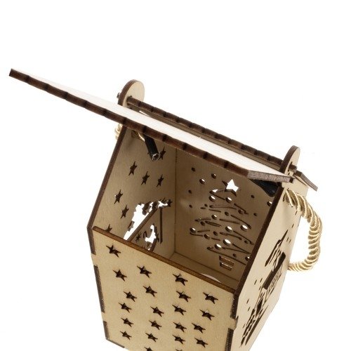 Lampion LED- adwentowy 14 x 7,5 x 10cm