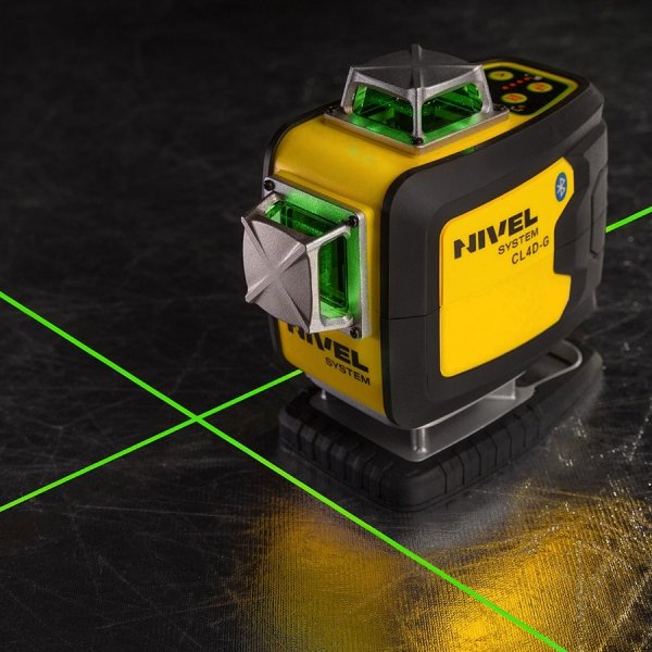 Nivel System CL4D-G Zielony multi-laser krzyżowy (4 x 360°), Bluetooth + Statyw SJJM1EX + Czujnik RD800 + Łata LS-24