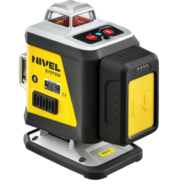 Nivel System CL4R Czerwony multi-laser krzyżowy (4 x 360°), Bluetooth + Tyczka LP36 