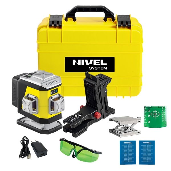 Nivel System CL3B Niebieski multi-laser krzyżowy (3 x 360°), Bluetooth
