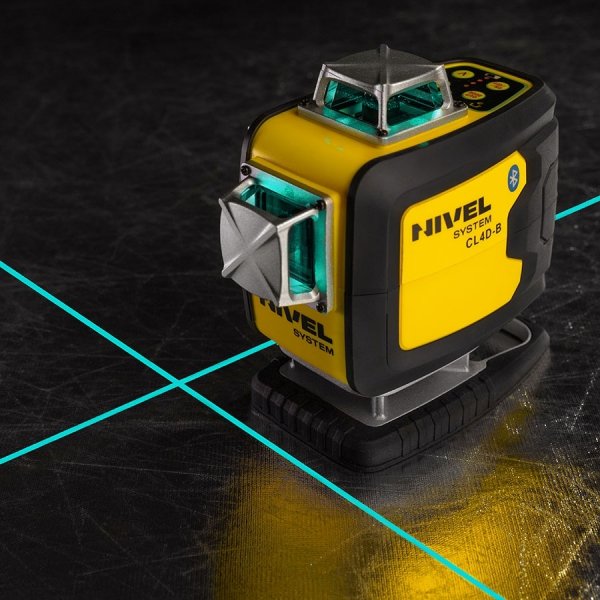 Nivel System CL4D-B Niebieski multi-laser krzyżowy (4 x 360°), Bluetooth + SJJM1EX + RD800