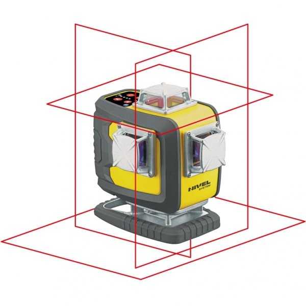 Nivel System CL4D-R Czerwony multi-laser krzyżowy (4 x 360°), Bluetooth SJJM1EX + CLS4 + LS24