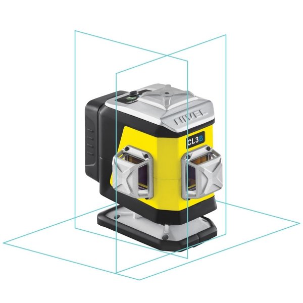 Nivel System CL3B Niebieski multi-laser krzyżowy (3 x 360°), Bluetooth + Tyczka LP36